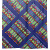 Glas in lood felle kleuren douchegordijn (Voorkant)