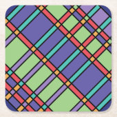 Glas in lood felle kleuren kartonnen onderzetters (Voorkant)