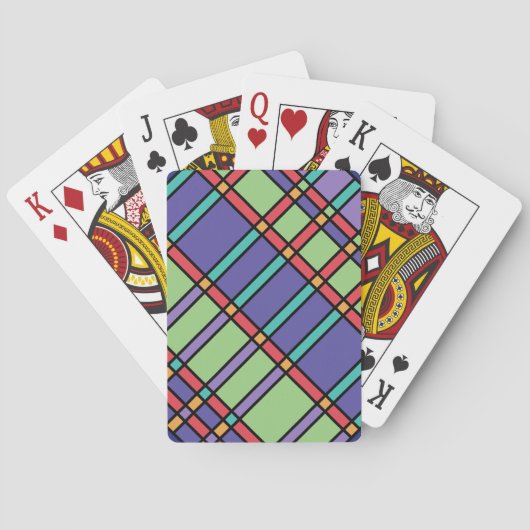 Glas in lood felle kleuren pokerkaarten (Achterkant)