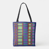 Glas in lood felle kleuren tote bag (Achterkant)