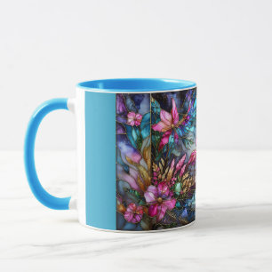 Glas-in-lood Flamingo Maan Tuin Mok