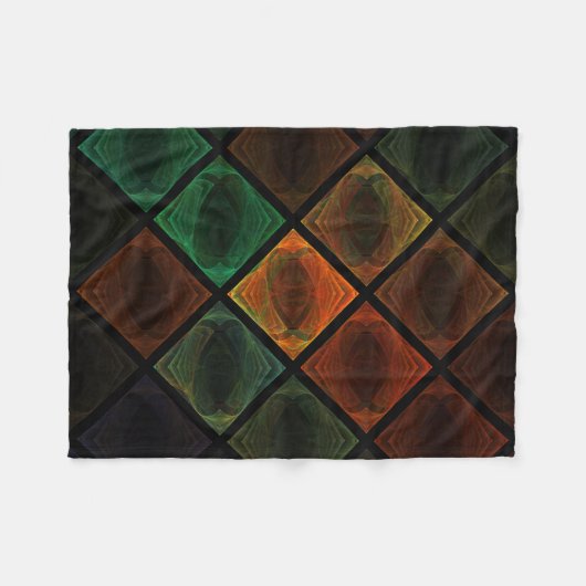 Glas in lood fleece deken (Voorkant (Horizontaal))