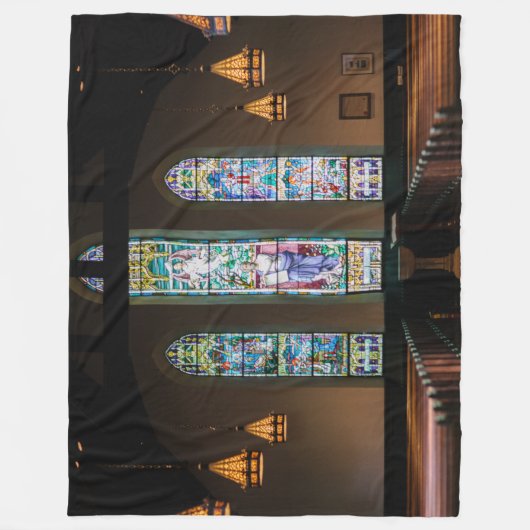 GLAS IN LOOD FLEECE DEKEN (Voorkant)