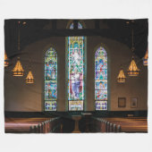 GLAS IN LOOD FLEECE DEKEN (Voorkant (Horizontaal))