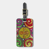 Glas in lood Fleur De Lis Abstract Bagagelabel (Voorkant verticaal)