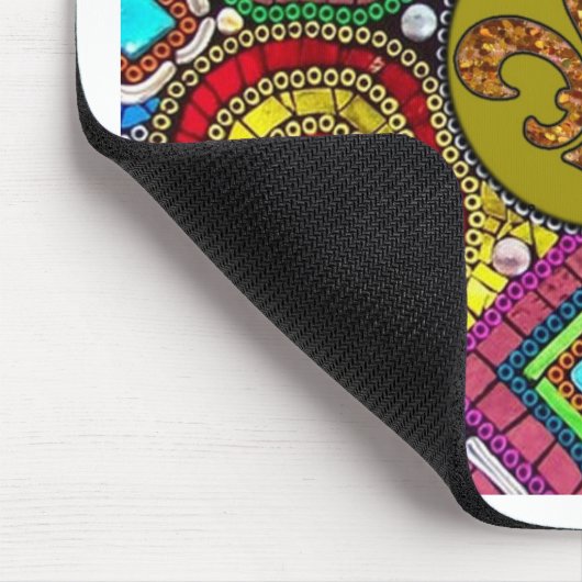 Glas in lood Fleur De Lis Abstract Muismat (Hoek)