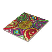 Glas in lood Fleur De Lis Abstract Tegeltje (Zijkant)