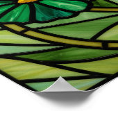 Glas in lood Floral Mosaic Art Poster (Hoek)