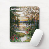 Glas in lood Floral Mousepad Muismat (Met muis)