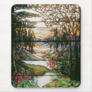 Glas in lood Floral Mousepad Muismat