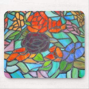 Glas in lood Floral Mousepad Muismat