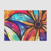 Glas in lood Floral Pattern Tissuepapier (Voorkant)