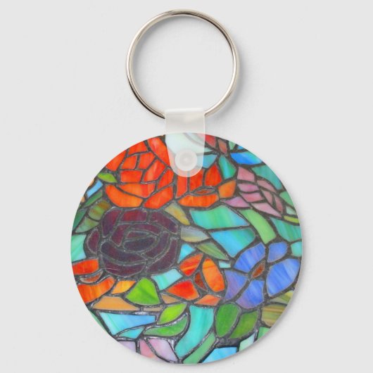 Glas in lood Floral Sleutelhanger (Voorkant)