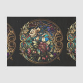 Glas in lood Floral Tissuepapier (Voorkant)