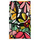 Glas in lood Flower Design Klein Cadeauzakje (Achterkant)