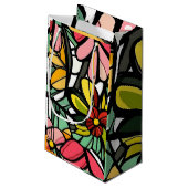 Glas in lood Flower Design Klein Cadeauzakje (Achterkant Gekanteld)