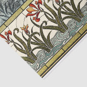 Glas in lood Flowers met Tan Border Tissuepapier (Detail)
