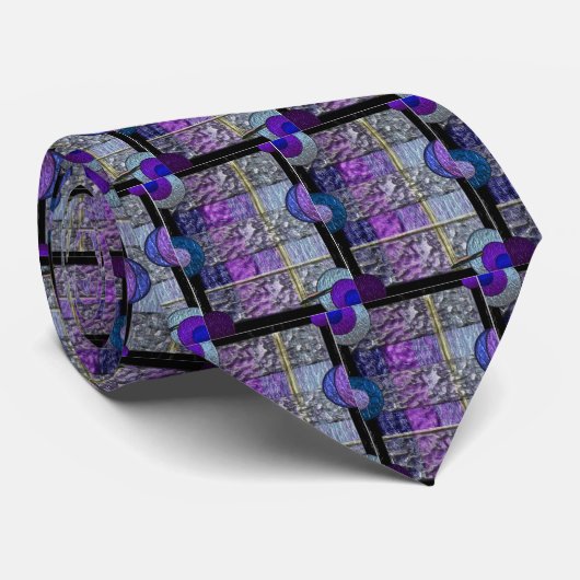 "Glas in lood Foil" Necktie Stropdas (Opgerold)