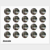 Glas in lood Forest Ronde Sticker (Vel)