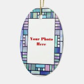 Glas in lood Foto Lijst Keramisch Ornament (Links)