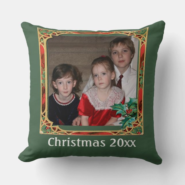  Glas in lood Foto Lijst Rood Groen Kussen (Voorkant)