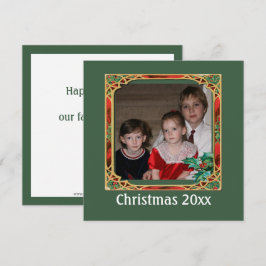  Glas in lood Foto Lijst Rood groen projectiel Kaart