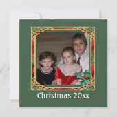 Glas in lood Foto Lijst Rood groen projectiel Kaart (Voorkant)