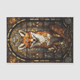 Glas in lood Fox Tissuepapier