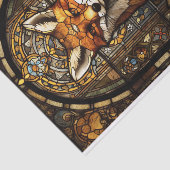 Glas in lood Fox Tissuepapier (Detail)