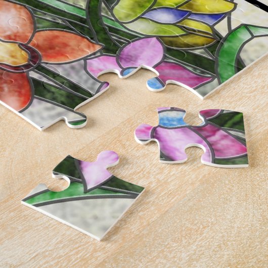 Glas in lood Garden Puzzle Legpuzzel (Zijkant)