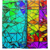 Glas in lood gebarsten douchegordijn (Voorkant)