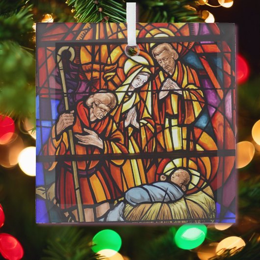 Glas in lood Geboorte Afbeelding Baby Jesus Glas Ornament