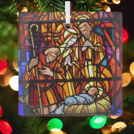 Glas in lood Geboorte Afbeelding Baby Jesus Ornament