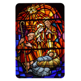 Glas in lood Geboorte Kerstmagneet Magneet