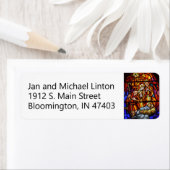 Glas in lood Geboorte Kerstmis retour adres Etiket (Insitu)