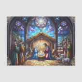 Glas in lood Geboorteplaats 2 Tissuepapier (Voorkant)