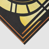 Glas in lood Geel Sinaasappel Illustratie Groot Tissuepapier (Detail)