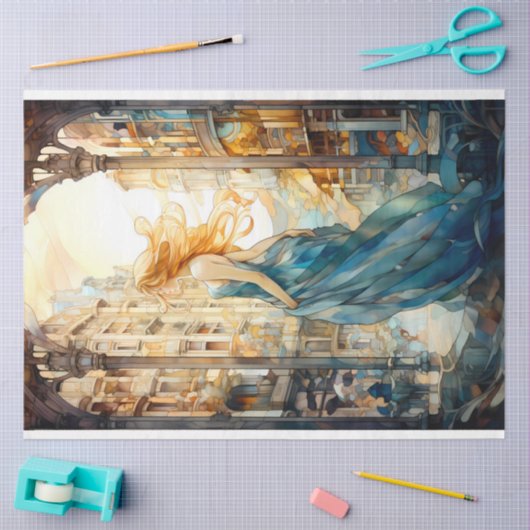 Glas in lood geïnspireerd ontkoppelpapier tissuepapier (Craft)