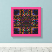 Glas in lood geïnspireerde dagen originele wandkun canvas afdruk (Insitu (Houten vloer))