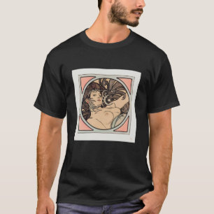 Glas in lood Geïnspireerde godin-illustratie T-shirt