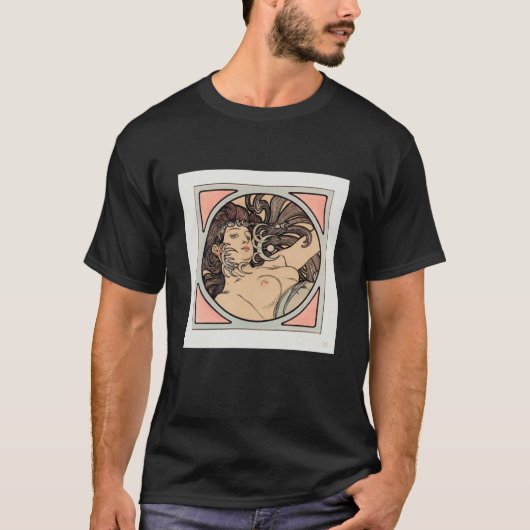 Glas in lood Geïnspireerde godin-illustratie T-shirt (Voorkant)