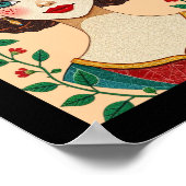 Glas in lood-geïnspireerde Queen Poster (Hoek)