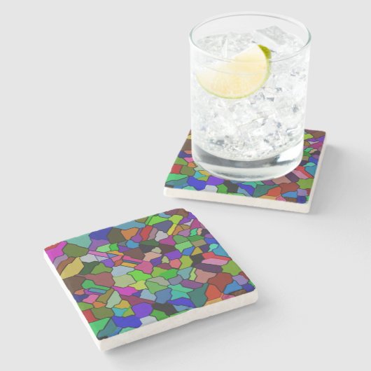 Glas in lood gekanteld Tegel marmeren Onderzetter (Zijkant)