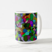 Glas in lood gekantelde Tegel 15oz Mok (Voorkant rechts)