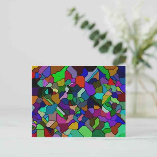 Glas in lood gekantelde Tegel Briefkaart (Staand voorkant)