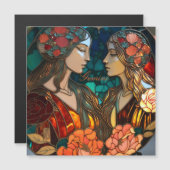 Glas in lood Gemini Zodiac (Voorkant / Achterkant)