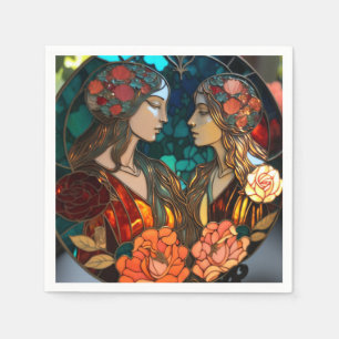 Glas in lood Gemini Zodiac Servet