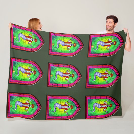 Glas in lood Genie Fleece Deken (In situ)