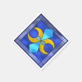 Glas in lood Geometric Moon Paper Napkins Servet (Hoek)