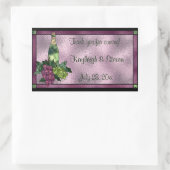 Glas in lood gepersonaliseerd rechthoekige sticker (Tas)